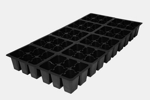 lot 67982 image: T.O. Plastic planters trays Seed trays 100count