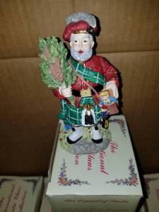 lot 35 image: International Santa Claus Collection Scotland Collectible  The First Footer SC27 Christmas Scottish Home Decor