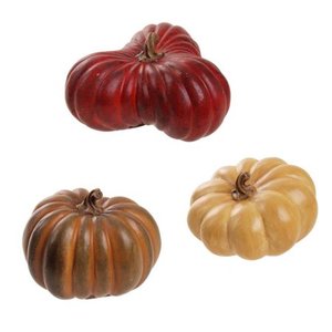 lot 128 image: Pumpkins Tabletop Decoration - Case of 3