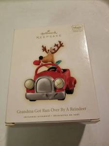 lot 139 image: 2009 Hallmark Ornament Grandma Got Run Over By A Reindeer Magic Sound In Box