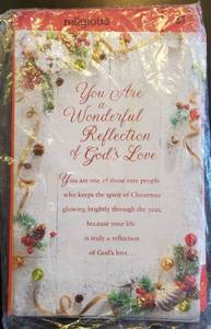 lot 178 image: Pack of 6 Christmas Cards, You are a wonderful reflection of Gods love