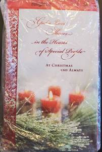 lot 180 image: Pack of 6 Christmas Cards, Gods love shines in the hearts of special people