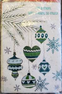 lot 197 image: Pack of 6 Christmas Cards, For a mom who means so much