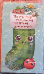 lot 203 image: Pack of 6 Christmas Cards, The only thing more exciting than opening your presents