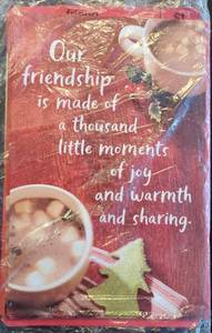 lot 206 image: Pack of 6 Christmas Cards, Our friendship