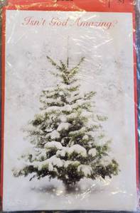 lot 208 image: Pack of 6 Christmas Cards, Isnt God amazing