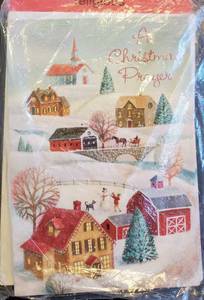 lot 209 image: Pack of 6 Christmas Cards, A Christmas prayer
