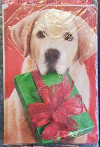 lot 210 image: Pack of 6 Christmas Cards, Puppy
