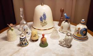 lot 114 image: Various Bells  2 Music Box bells and one candle bell