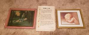 lot 133 image: Wall Decor  one vintage, one poster and one newer