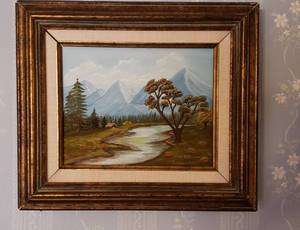 lot 141 image: Framed Oil Painting on Canvas  15 x 13 in.