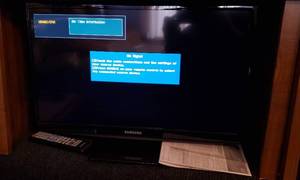 lot 144 image: Samsung Digital LED TV  23 in. w Remote and Manual  powers on