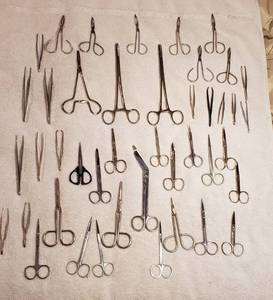 lot 150 image: Personal Care Tools Tweezers, Forceps, and Various Scissors