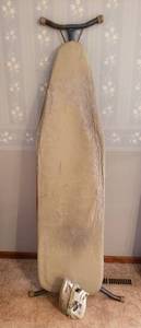 lot 169 image: Vintage Westinghouse Iron and Vintage Ironing Board