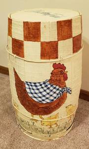 lot 358 image: Vintage Painted Nail Keg