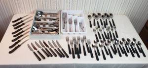 lot 376 image: Stainless Steel Silverware and Camp Ware Flatware