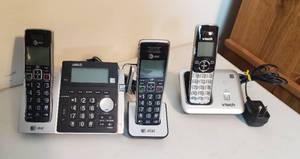 lot 421 image: 2 AT&T Landline Cordless Phone wCaller ID and Vtech Cordless Phone