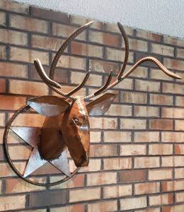 lot 488 image: Metal Deer Wall art - 18x24x20