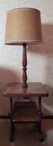 lot 509 image: Wood Lamp table 19x19x58
