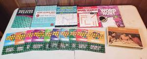 lot 515 image: Word Puzzle Books, Word Search, CrosswordDominoes