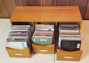 lot 519 image: Wood Case of CDs  Various Artist