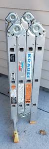lot 852 image: Krause MultiMatic Folding Aluminum Ladder, 12 ft. at tallest