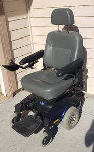 lot 860 image: Invacare Pronto M51 Power Wheelchair with Van Seat  Works Well  Charged  See Pix for Dimensions