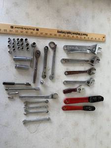 lot 875 image: Adjustable wrenches, Socket wrenches, Sockets