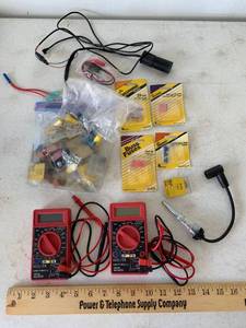 lot 879 image: Cen-Tech Digital Multimeters, Fuses, Wiring