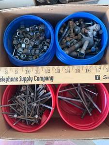 lot 882 image: 4 Tubs of NutsBolts, Nails, Screws