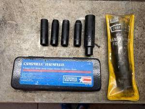 lot 902 image: Campbell Hausfeld Metric 8pc - with case, 38in Deep Impact Socket set, Craftsman Hand impact tool set, 5 extra impact sockets
