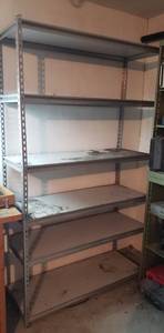 lot 911 image: Metal 6 shelf unit  48Wx18Dx84T