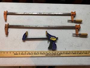 lot 933 image: Bar Clamps 24in & 7in
