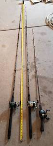 lot 962 image: 3 Fishing Rods with Reels