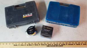 lot 972 image: Pflueger Automatic Fly Reel, Eagle Tackle Box with contents, double side Tackle box