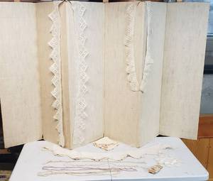 lot 643 image: Vintage Crocheted trims & tatting work