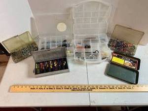 lot 729 image: Electrical parts caddies with contents