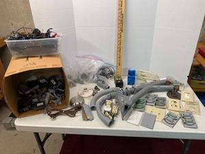 lot 734 image: Electrical Parts & repair items, fixtures, face platescovers, extension cords
