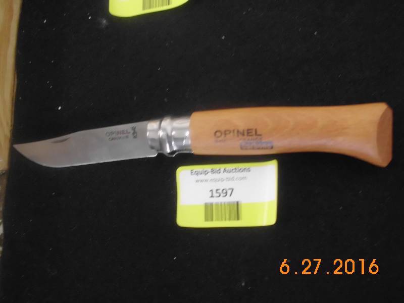 lot 1597 image: Wood Handled Opinel Carbone Folding Knife