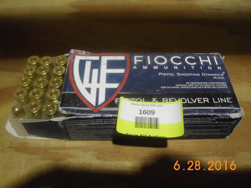 lot 1609 image: 50 Rounds of Fiocchi .45 ACP Ammo
