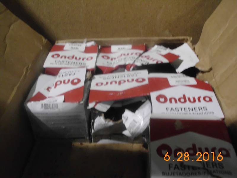 lot 1624 image: Lot of Ondura Fastners-7 Boxes 100 Per Box-311