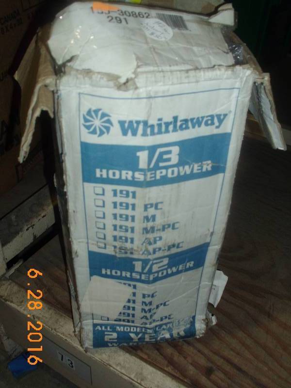 lot 1641 image: NEWWhirl Away Garbage Disposal