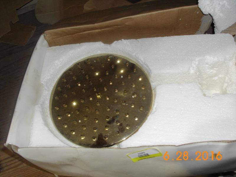 lot 1645 image: Brookston Brass Color Shower Head Large Circular