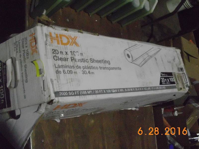 lot 1719 image: HDX 20 x 100 Plastic Sheeting