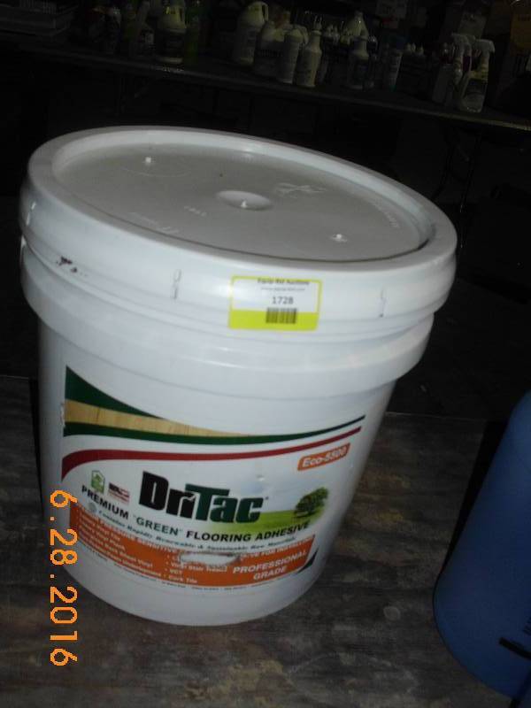 lot 1728 image: 4 Gallon Bucket Dri Tac Premium Flooring Adhesive