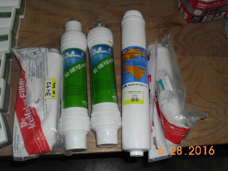 lot 1732 image: 5 Home Filters 2- BioSure Plus Water 2 Icemaker Filters 1 Omni Water