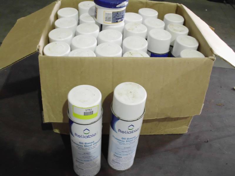lot 1752 image: 26 Cans 15 oz Spray Oil Based Stainless Steel Cleaner Reliable Brand