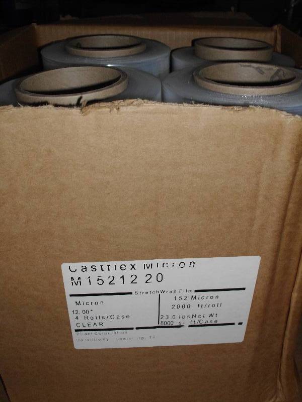 lot 1797 image: Pallet of Shrink Wrap 2000 per Roll 12 w x 4 per Box