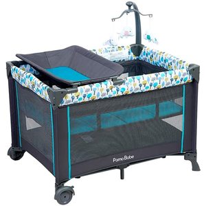 lot 3109 image: Pamo Babe Deluxe Nursery Center ,Portable Playard with Comfortable Mattress,Changing Table and Toys