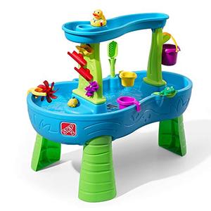 lot 3110 image: Step2 Rain Showers Splash Pond Water Table  Kids Water Play Table with 13-Pc Accessory Set